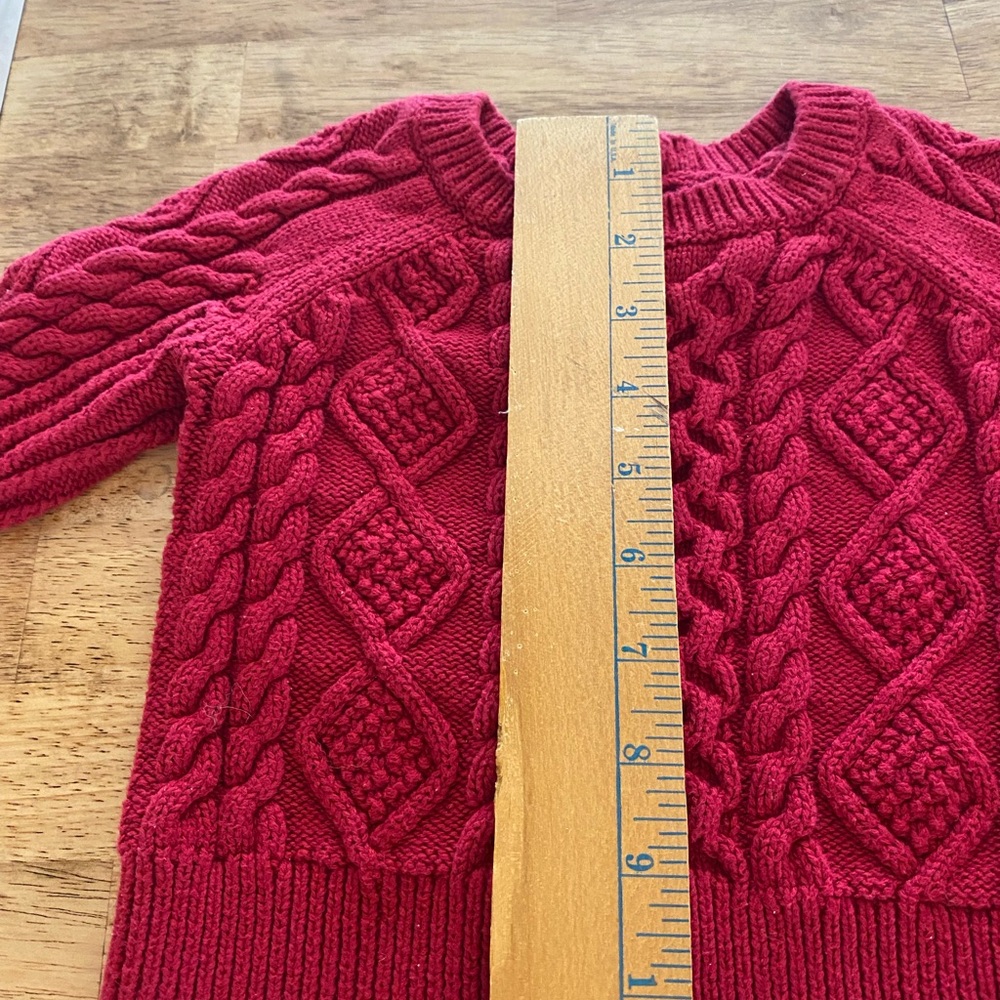 Baby GAP Red Cable Knit Sweater 6/12 montys - Picture 2 of 5